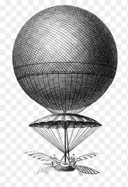 Hot air balloon Drawing Flight, drawing hot air balloon, balloon, monochrome png thumbnail