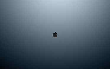 Apple logo, minimalism, texture, computers, grey background, style HD wallpaper