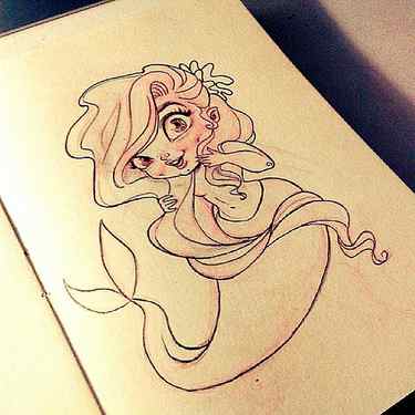 Cute Mermaid Drawing Pics