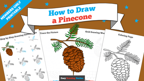 Printables thumbnail: How to draw a Pinecone