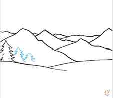 How to draw mountains