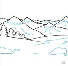 How to draw mountains