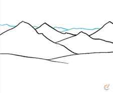 How to draw mountains