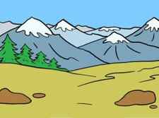 How to draw mountains
