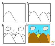 How to draw mountains