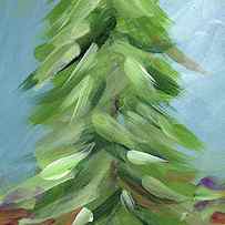 Winter Tree- Expressionist Art by Linda Woods by Linda Woods
