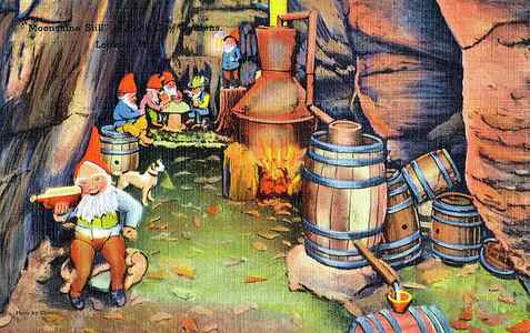 Wall Art - Painting - Moonshine Still in Rock City Gardens by Curt Teich