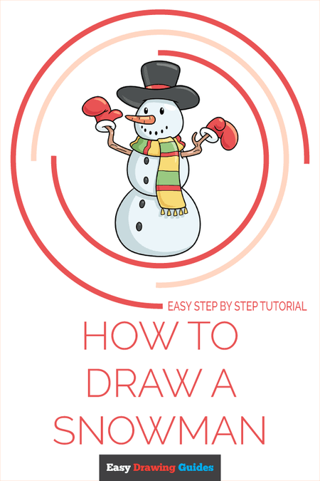 how to draw a snowman pinterest image