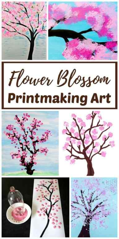 Flower Blossom Printmaking Art