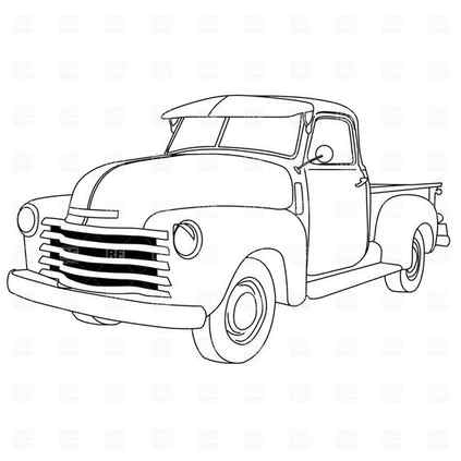 1954 FORD F100 PICKUP How To Draw American Classic Truck Easy Simple Step By Step YouTube