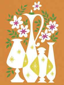 Wall Art - Drawing - Variety of Vases by CSA Images