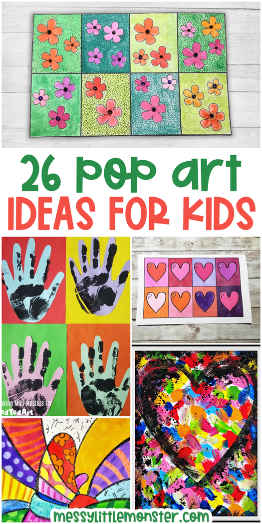 Pop art projects for kids. Easy pop art ideas.