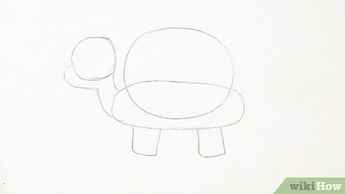 Step 3 Draw the turtle’s feet using rectangular shapes.