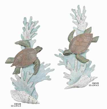 Sea Turtle Carved Wooden Wall Art Decoration For Indoor or Outdoor Use Island Vibes Inc
