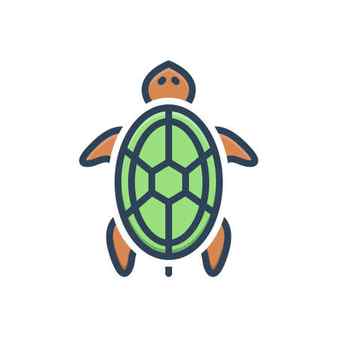 Icon for turtle amphibious Stock Photo