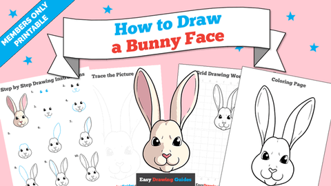 How to Draw a Bunny Face Printable Thumbnail
