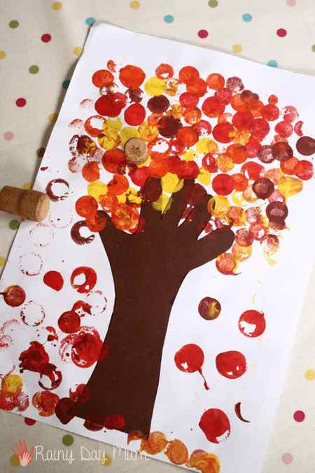 Cork Printed Autumn Tree Art