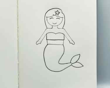 mermaid drawing pencil