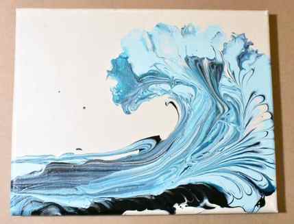 Choosing Paint Colors for Acrylic Pouring Wave example