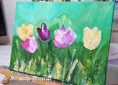 Tulip acrylic painting lesson