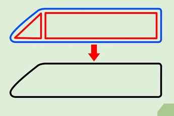 Step 1 Draw a triangle and a rectangle.