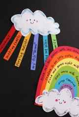 rainbow happiness craft pin image