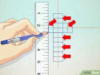 Step 4 Divide the squares on the left and on the right of the cross, vertically and the remaining squares horizontally.