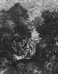 Wall Art - Drawing - The Good Samaritan by Rodolphe Bresdin