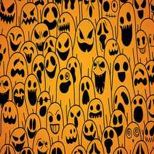 Ghost pattern halloween hand drawn spooky vector illustration by Mounir Khalfouf