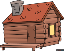 How to Draw a Log Cabin Featured Image