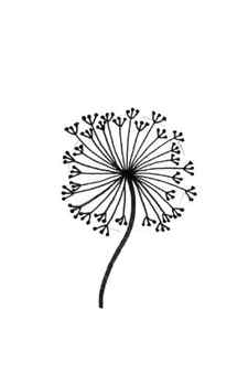  Dandelion doodle step 6 - Add small dots to the end of each line