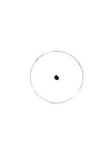 Step 2 - draw a dot in the center of the circle