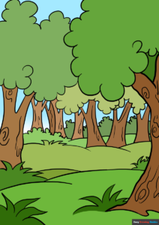 How to Draw a Cartoon Forest Featured image