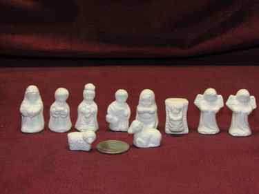 Ceramic Bisque U Paint Miniature Nativity Set of 10 ~ Ready to Paint