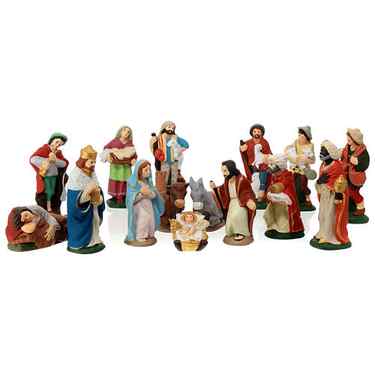 Ceramic Bisque U Paint Miniature Nativity Set of 10 ~ Ready to Paint