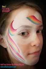 step 2 of half face unicorn tutorial