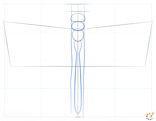 How to draw dragonfly