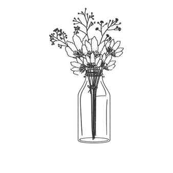 Flowers inside mason jar icon decoration floral nature and plant theme isolated design vector illustration Stock Photo