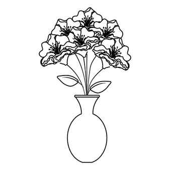 Vase with flowers icon vector illustration design