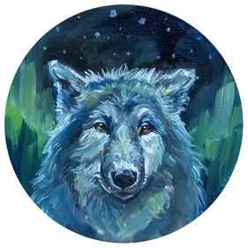 Northern Lights Arctic Wolf thumb