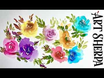 Easy How to Paint Roses Watercolor Step by step | The Art Sherpa