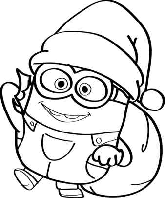 minion christmas to coloring