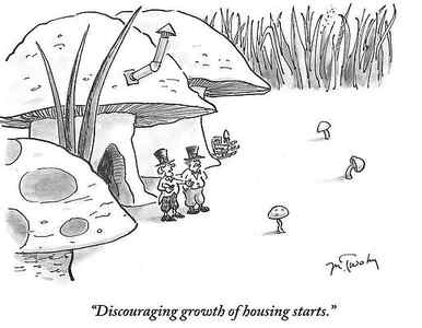 Wall Art - Drawing - Discouraging Growth Of Housing Starts by Mike Twohy