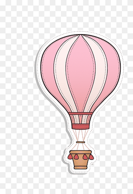 white, beige, and pink hot air balloon illustration, Hot air balloon, pink cartoon hot air balloon, cartoon Character, balloon, happy Birthday Vector Images png thumbnail