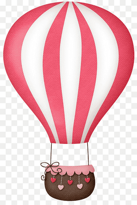 Hot air balloon Pink, balloon, balloon, aerostat, pink png thumbnail