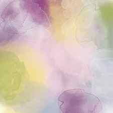 white, yellow, and purple abstract painting