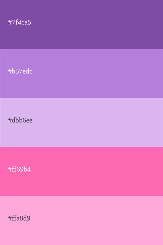 Lavender and Pink Color Palette