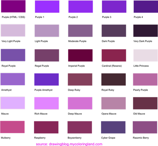 different-purple-shades