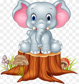 Cartoon Elephant, ANIMAl, mammal, animals, carnivoran png thumbnail