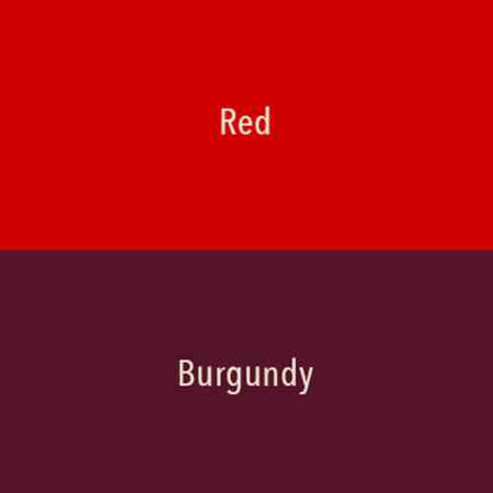 Burgundy vs Red Color Comparison